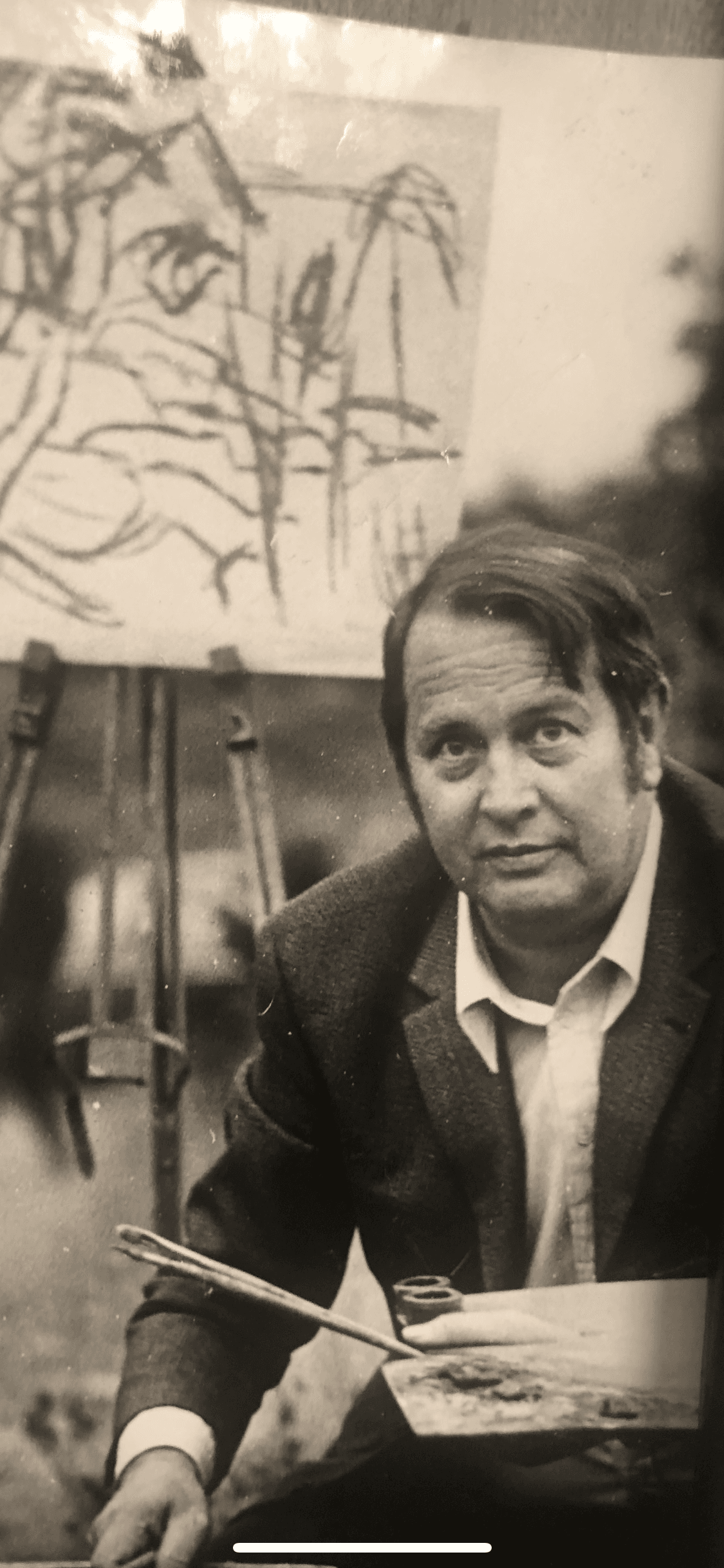 Kjell Mathisen at his easel