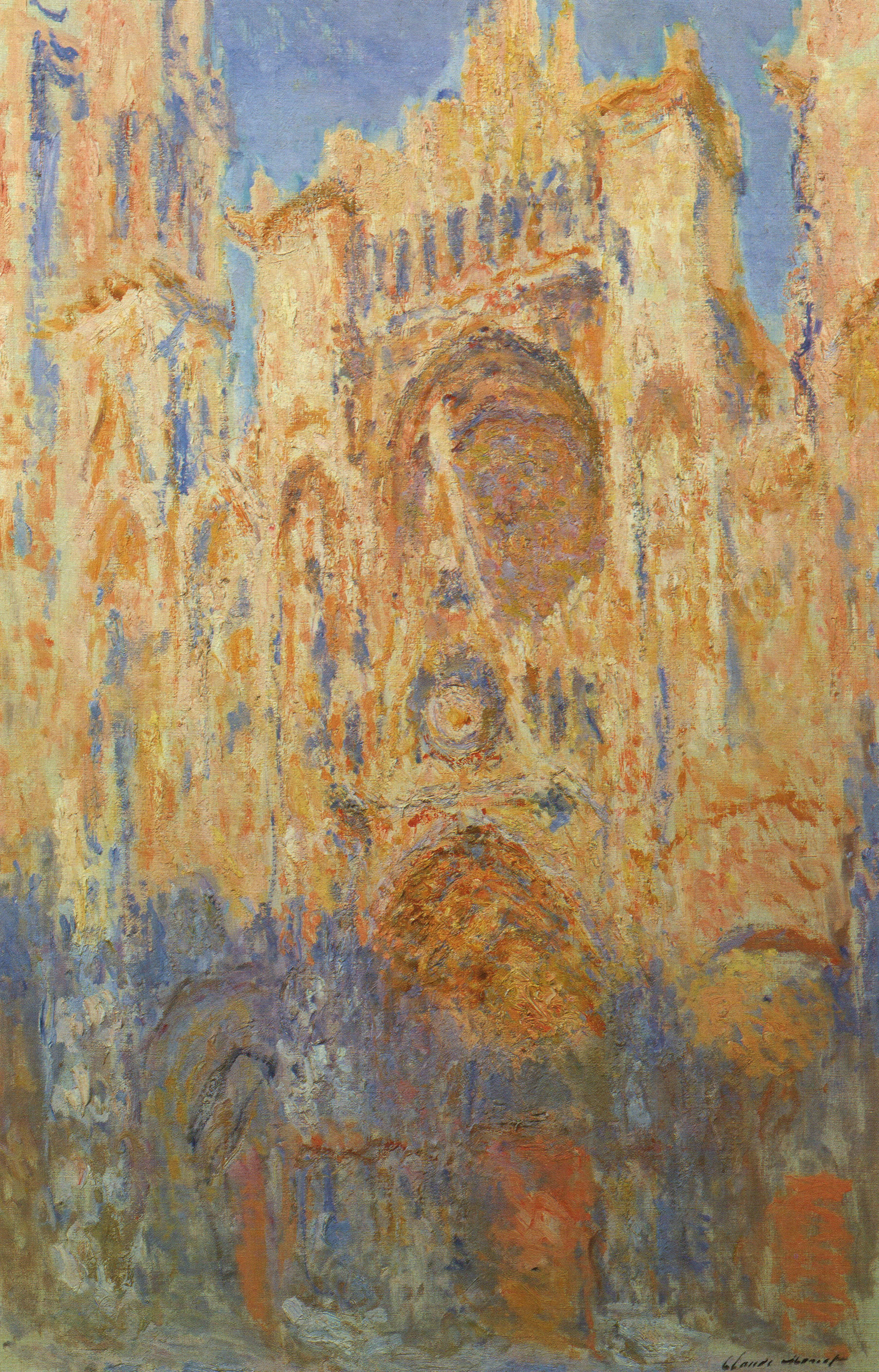 Rouen Cathedral, Facade (Sunset)