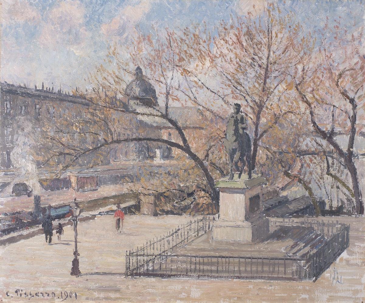 Statue of Henri IV and the Hôtel de la Monnaie, Morning, Sun