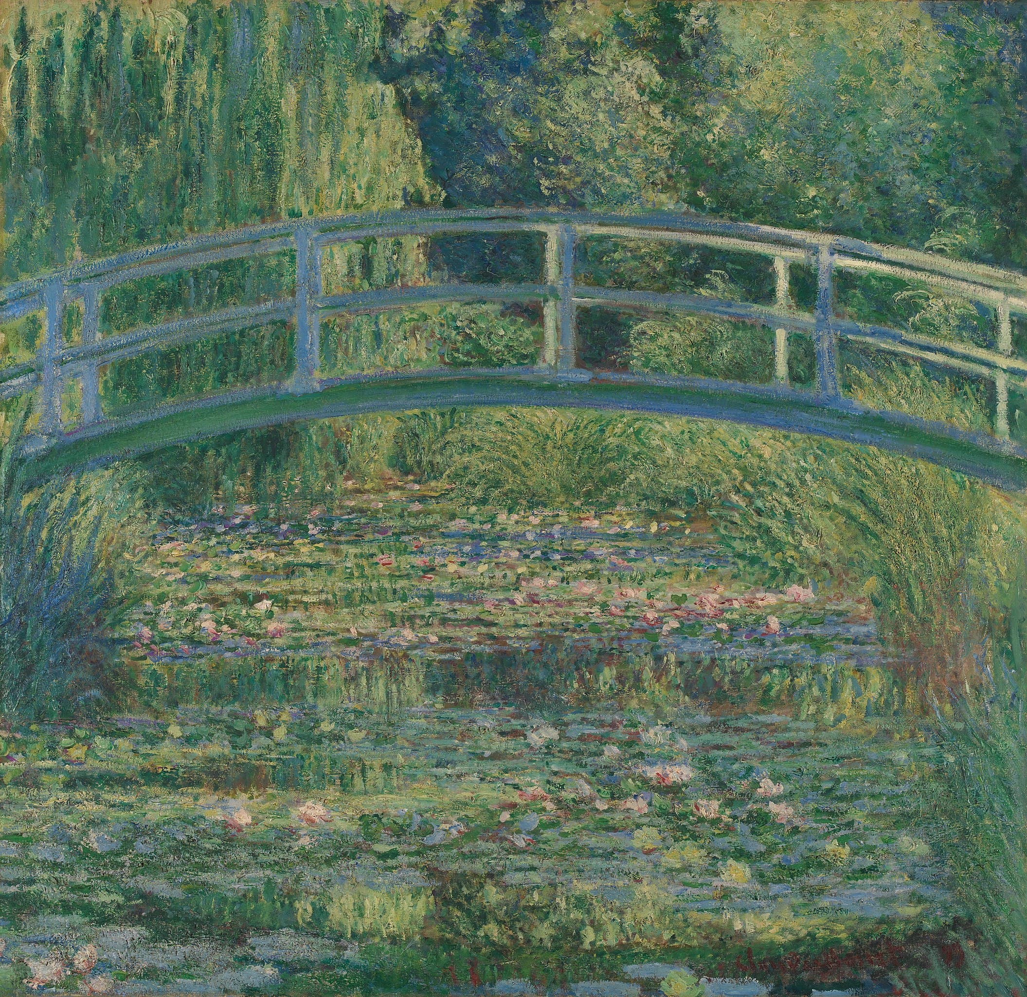 Water Lilies and Japanese Bridge