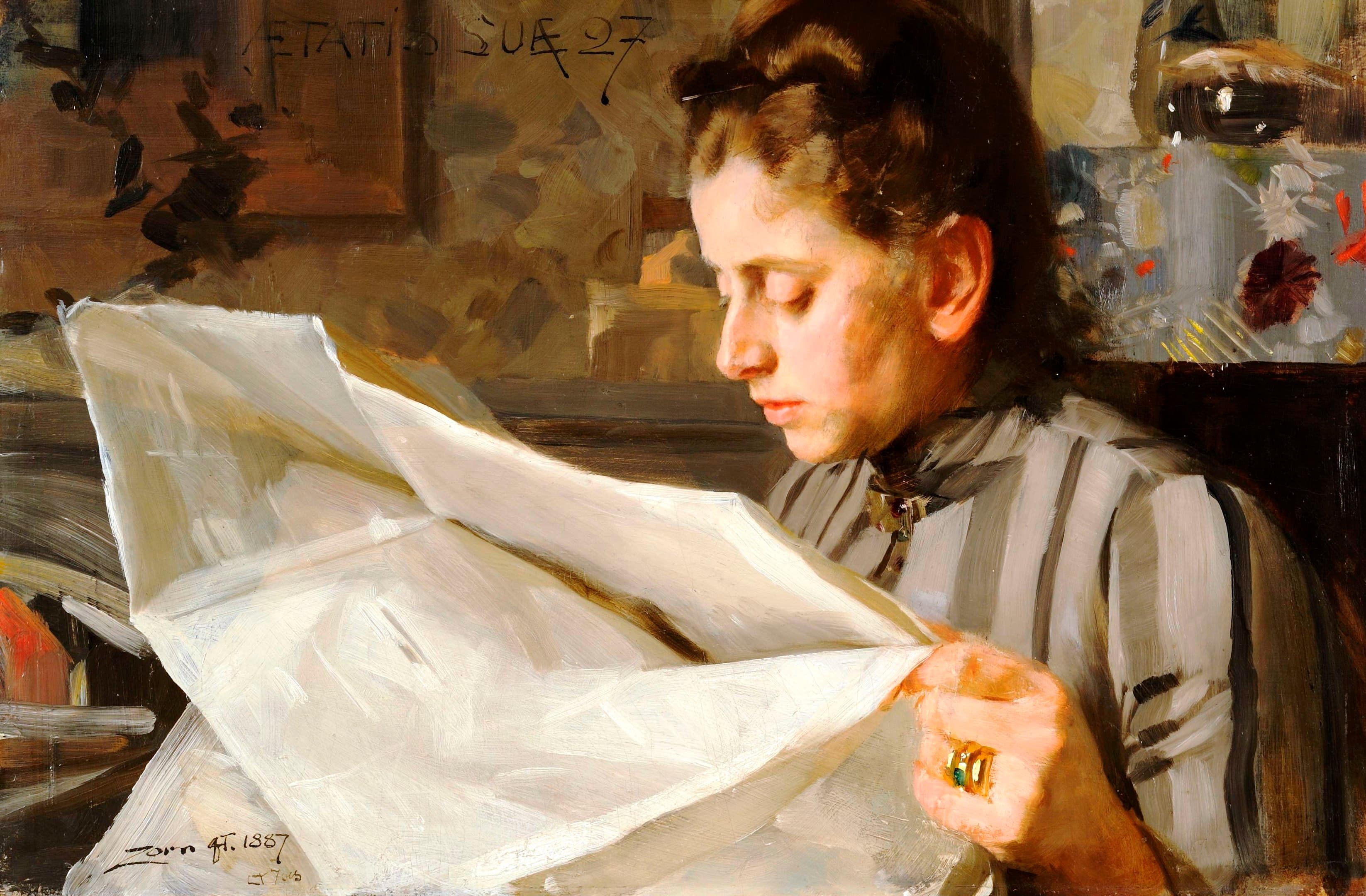 Emma Zorn, reading